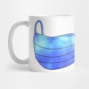 Shiny blue face mask Mug